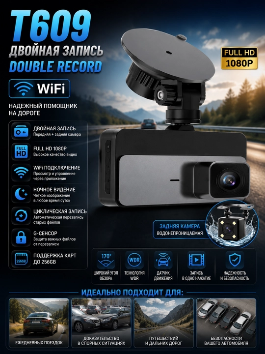 7 xil Mini videoregistratorlar 1080P Full HD, G-Sensor, WDR, avtomobil uchun
