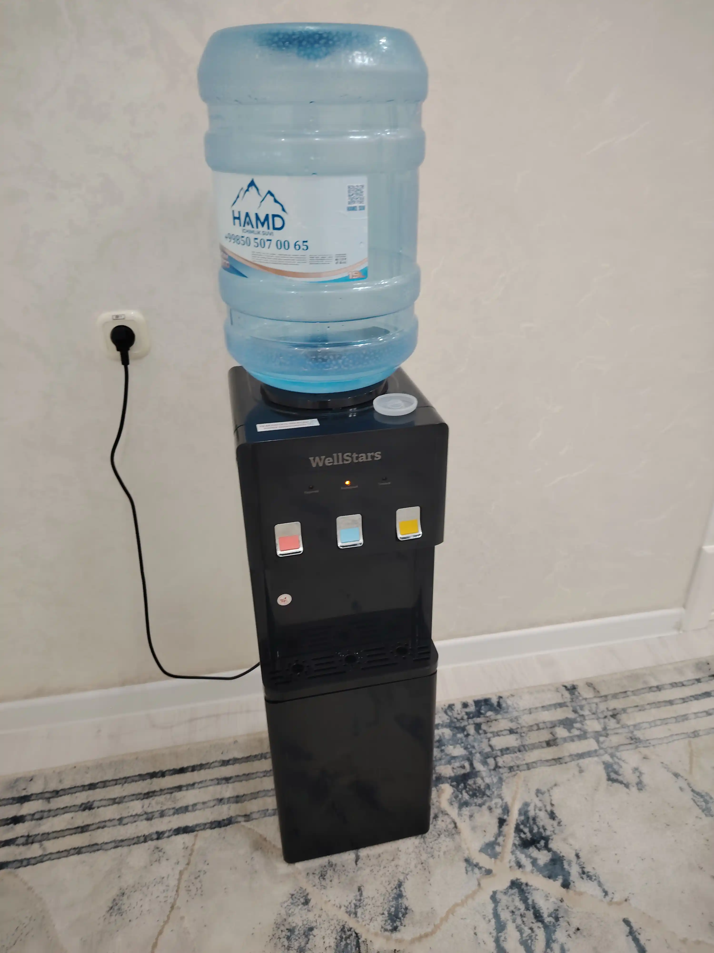 Кулер для воды WellStars, 3 режима (горячая/комнатная/холодная), верхняя загрузка