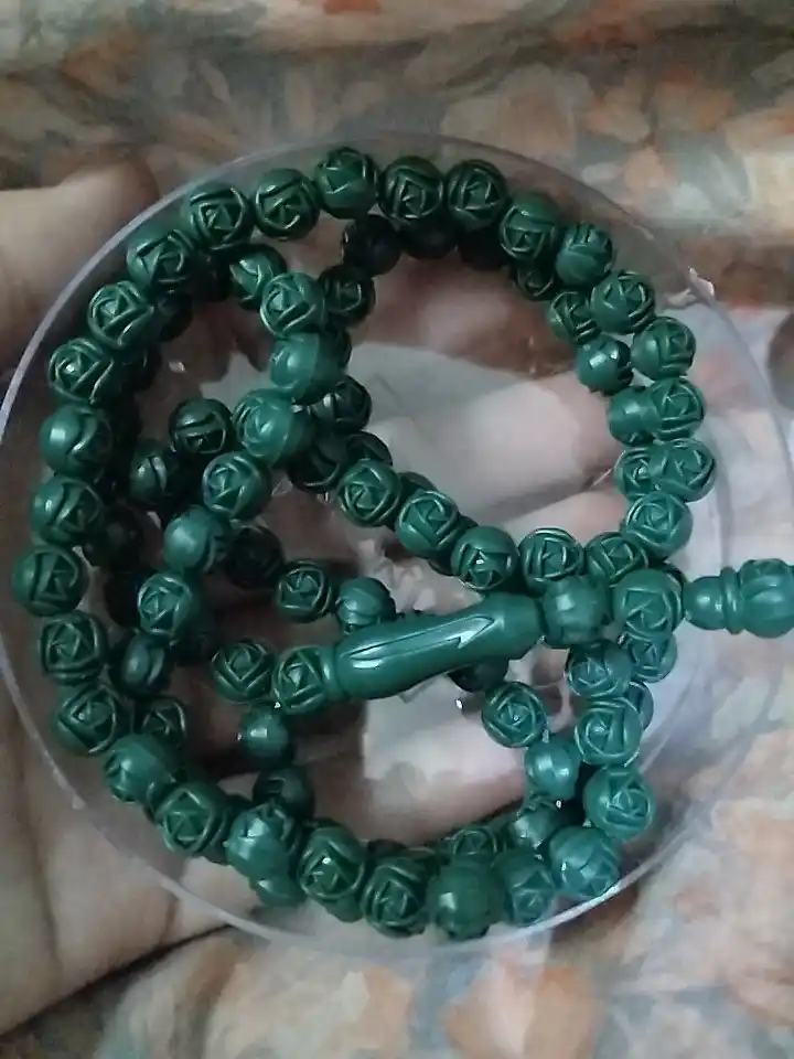 Hidli Tasbeh zikr va istig'for uchun, 99 donalik, atirgul ifori, himoya keysi bilan