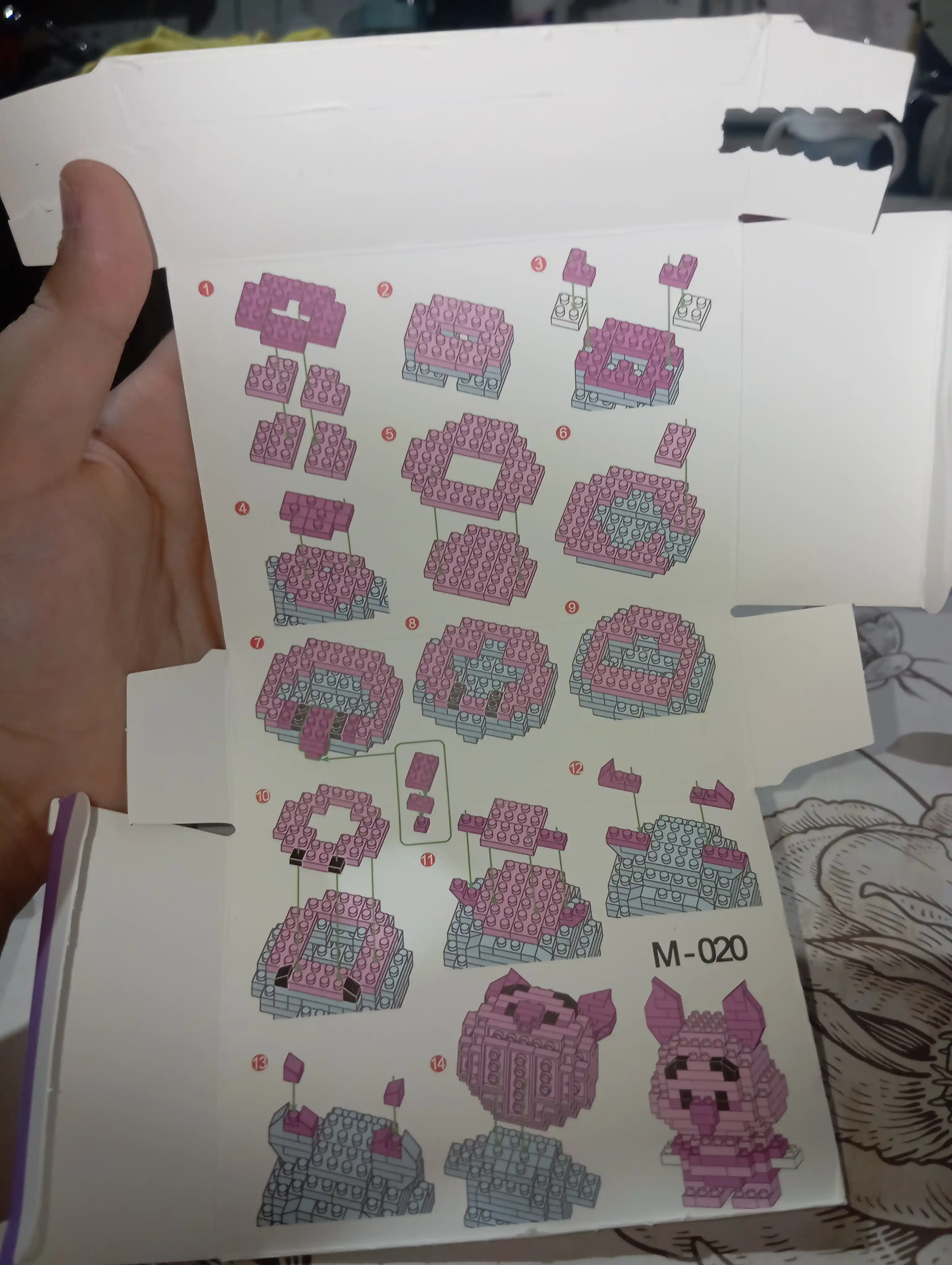 Конструктор 3D блочный, мини лего, игрушка головоломка для детей и взрослых фигурки желтый