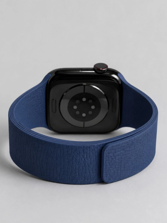 Ремешок с магнитной застёжкой и фактурой “личи” для Apple Watch S3–S11/SE/Ultra, 38–49 мм