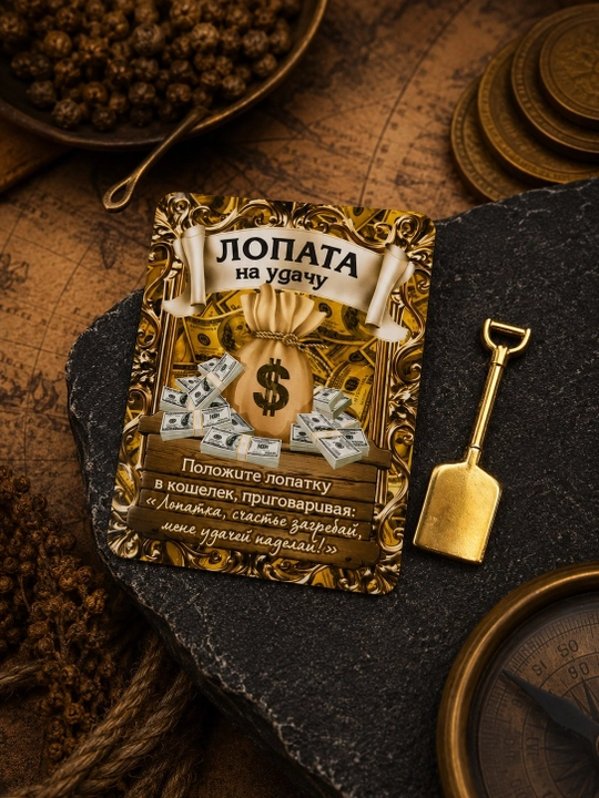 Лопата на удачу, кошельковый талисман