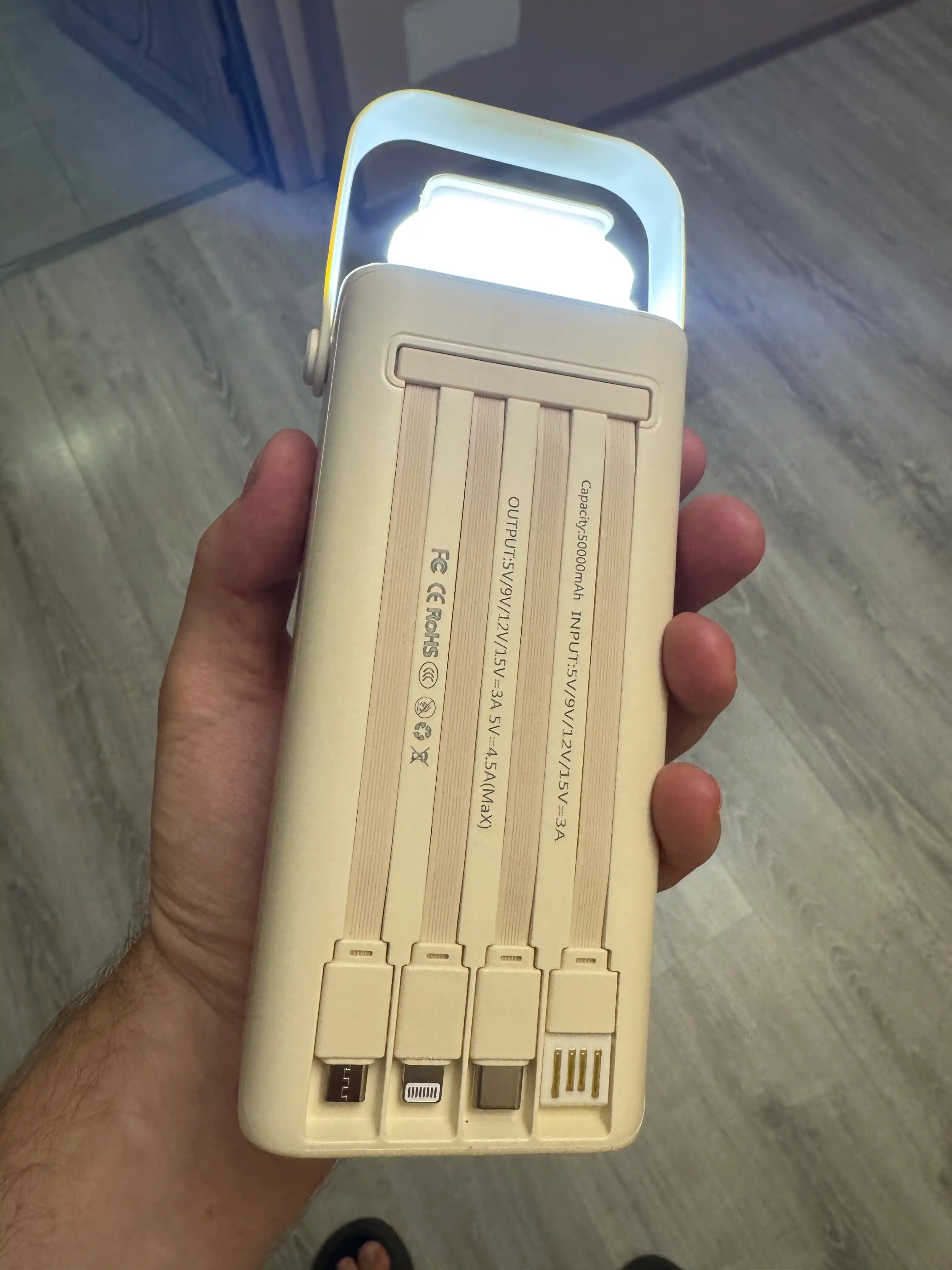 Внешний аккумулятор power bank с быстрой зарядкой, 50000, 100000, 7 в 1
