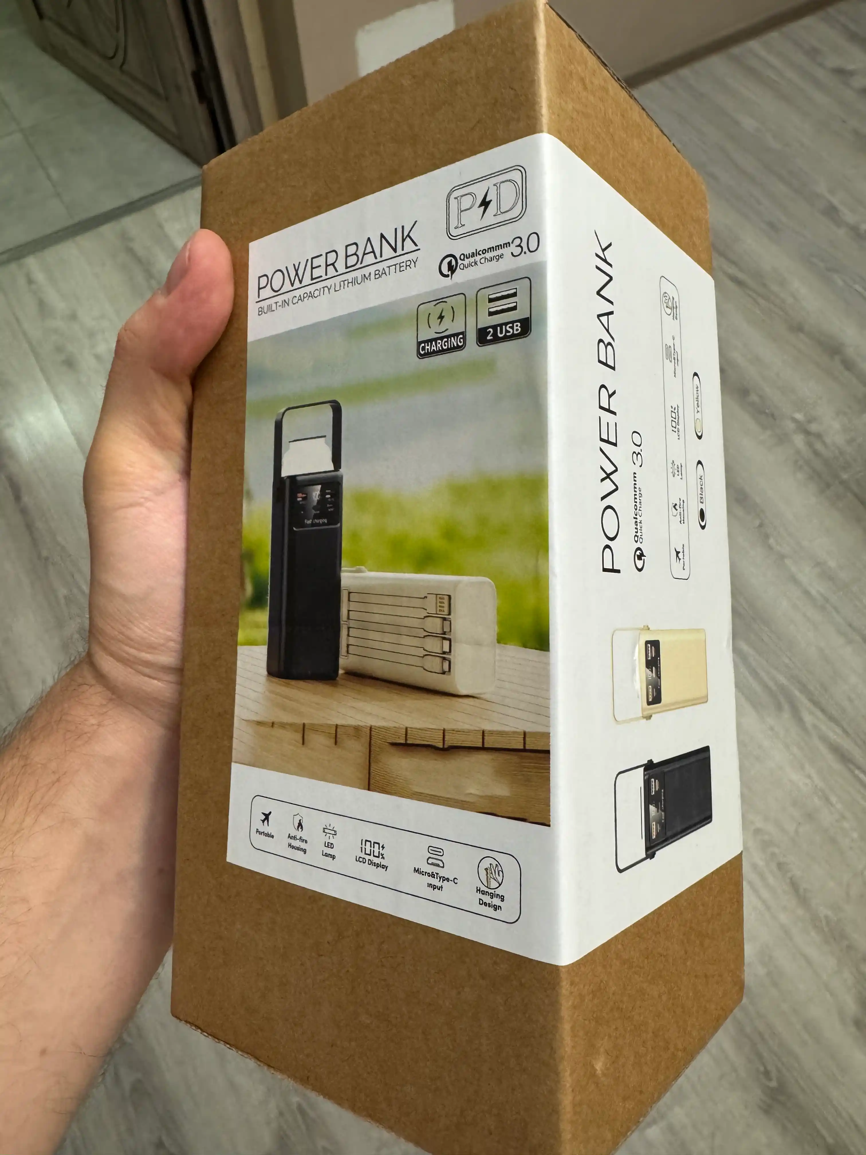 Внешний аккумулятор power bank с быстрой зарядкой, 50000, 100000, 7 в 1