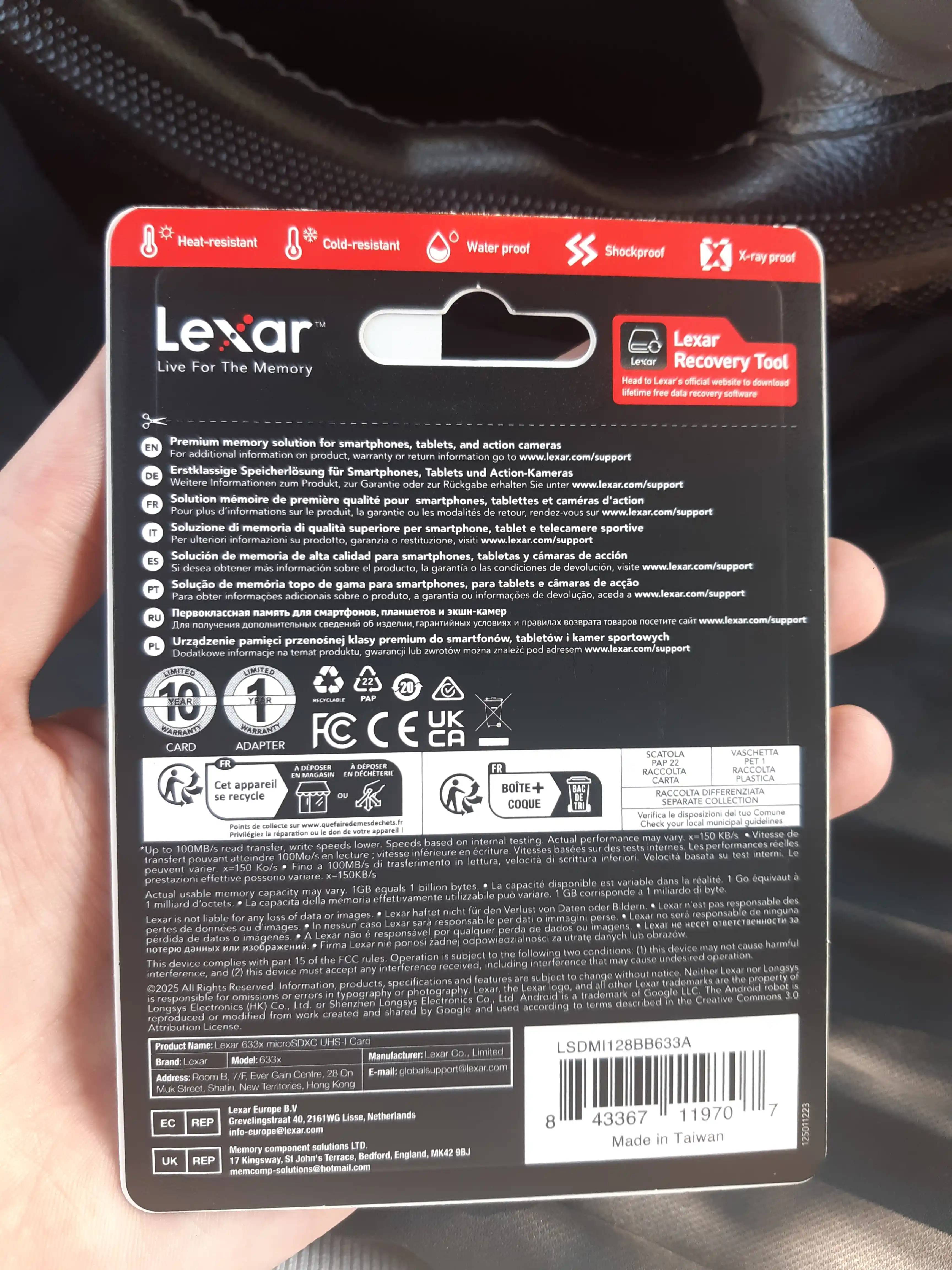Флешка Lexar 32/64/128/256GB A1, V30, 4K, 100Mb/s microSDXC UHS-I card, micro sd