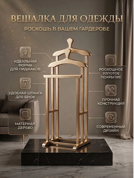 Вешалка для одежды, деревянная вешалка напольная для одежды, гардеробная стойка для брюк - 