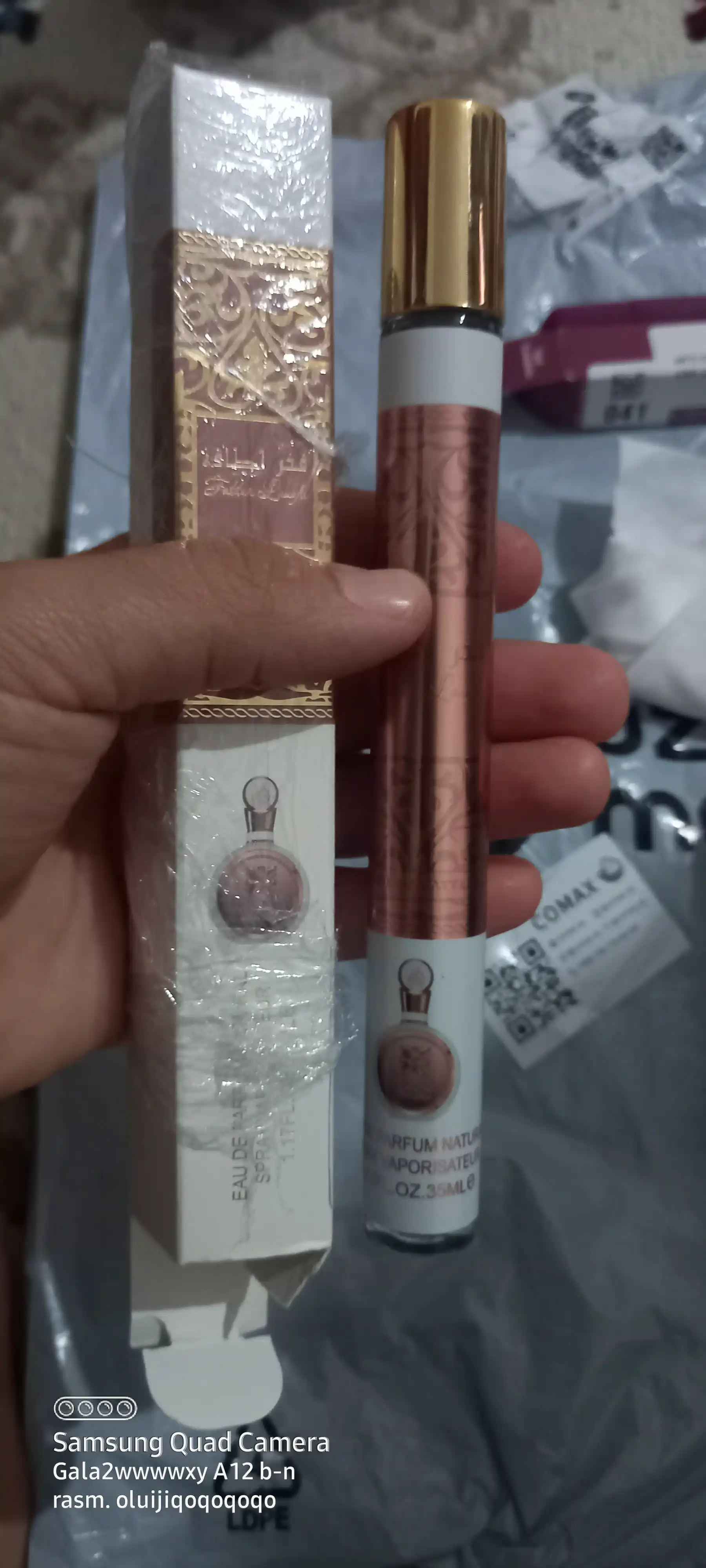 Probnik ayollar atiri Lattafa Fakhar, 35 ml, Eau de Parfum arab parfumi uzoq hid