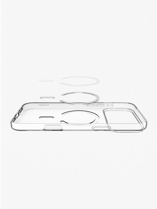 Прозрачный чехол на айфон (iPhone) 13,14,15,16,17 Pro/Pro Max (Magsafe)