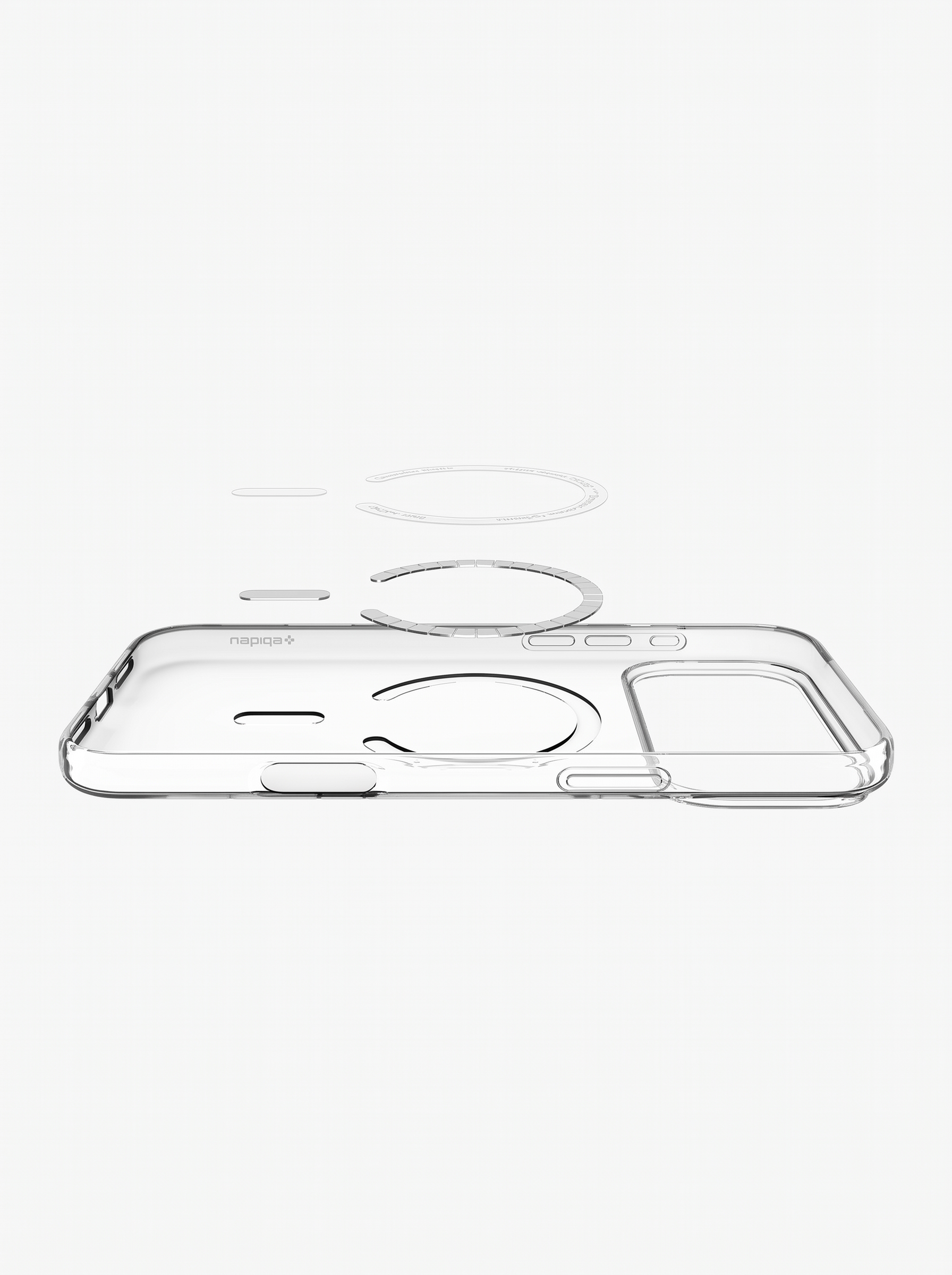 IPhone uchun shaffof g'ilof 13,14,15,16,17 Pro/Pro Max (Magsafe)