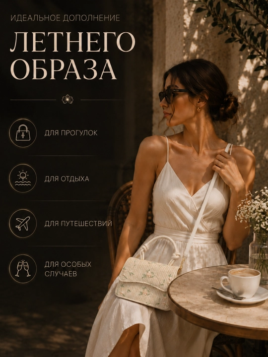 Sumka ayollar uchun, kross-bodi, mini, yelkama sumka, somondan, to‘qilgan