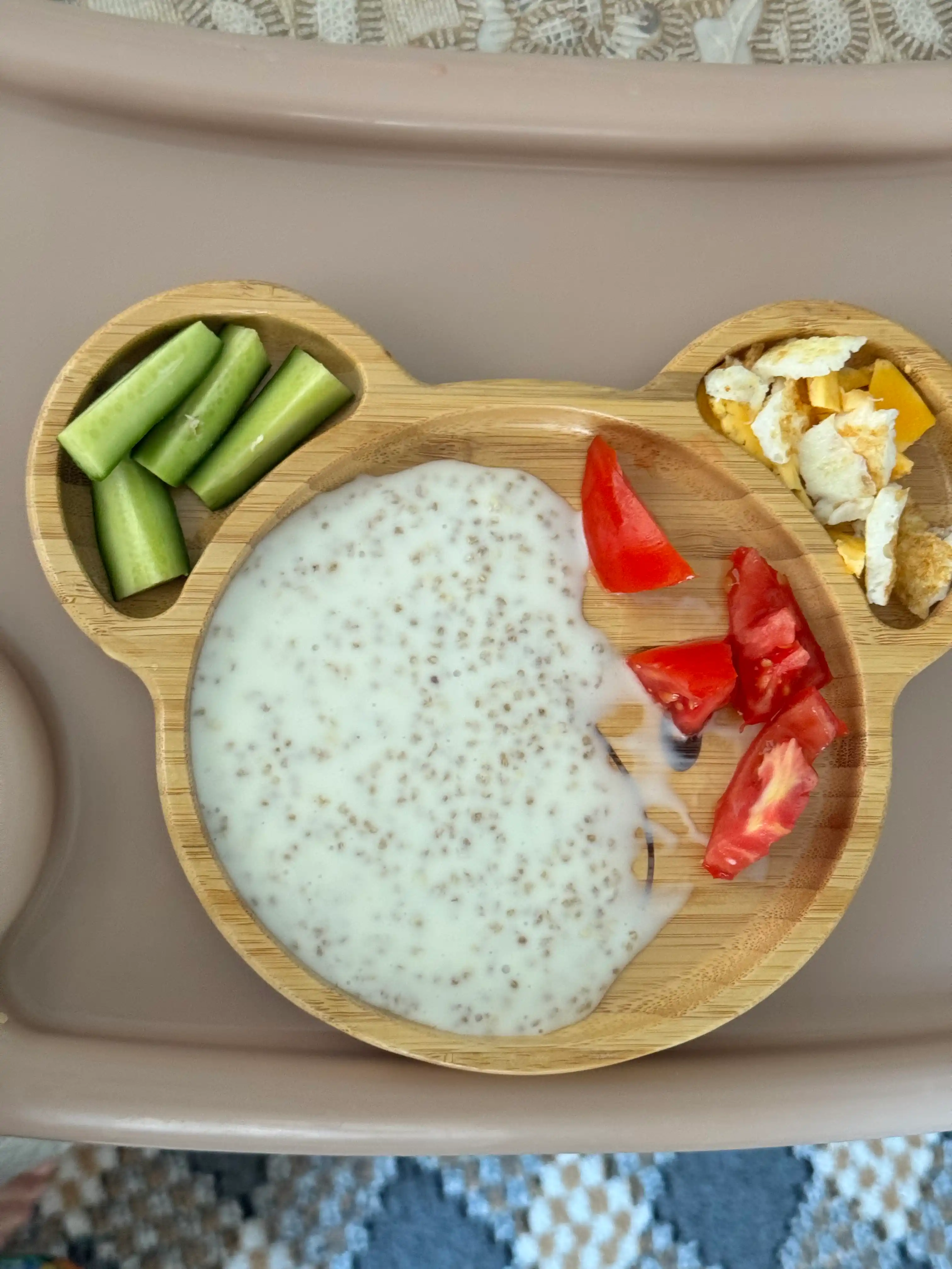 Bolalar uchun bambuk tarelka, xavfsiz, qulay tarelka, ovqat uchun