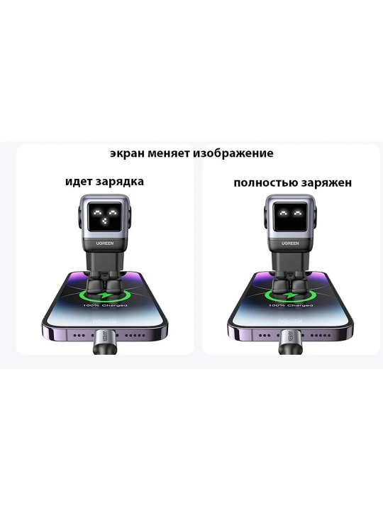 UGREEN UNO CD361 (25685B) 65W GaN zaryadlovchi qurilmasi, 3 ta port (2×USB-C + USB-A)