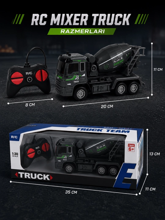 Машинка TRUCK на радиоуправлении 1:30, с LED-фарами, 27 МГц, скорость до 15 км/ч