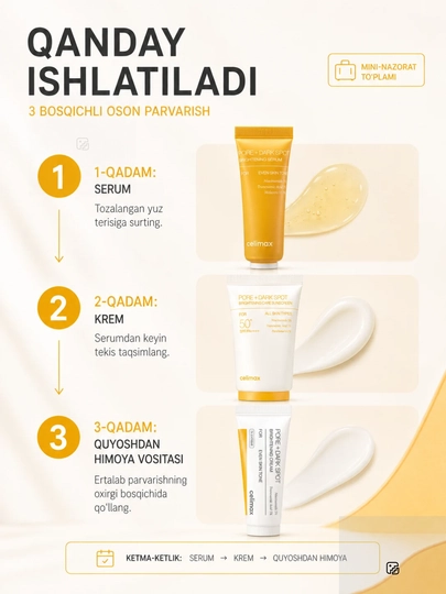 Celimax — Набор миниатюр для лица: Barrier, Brightening или Noni