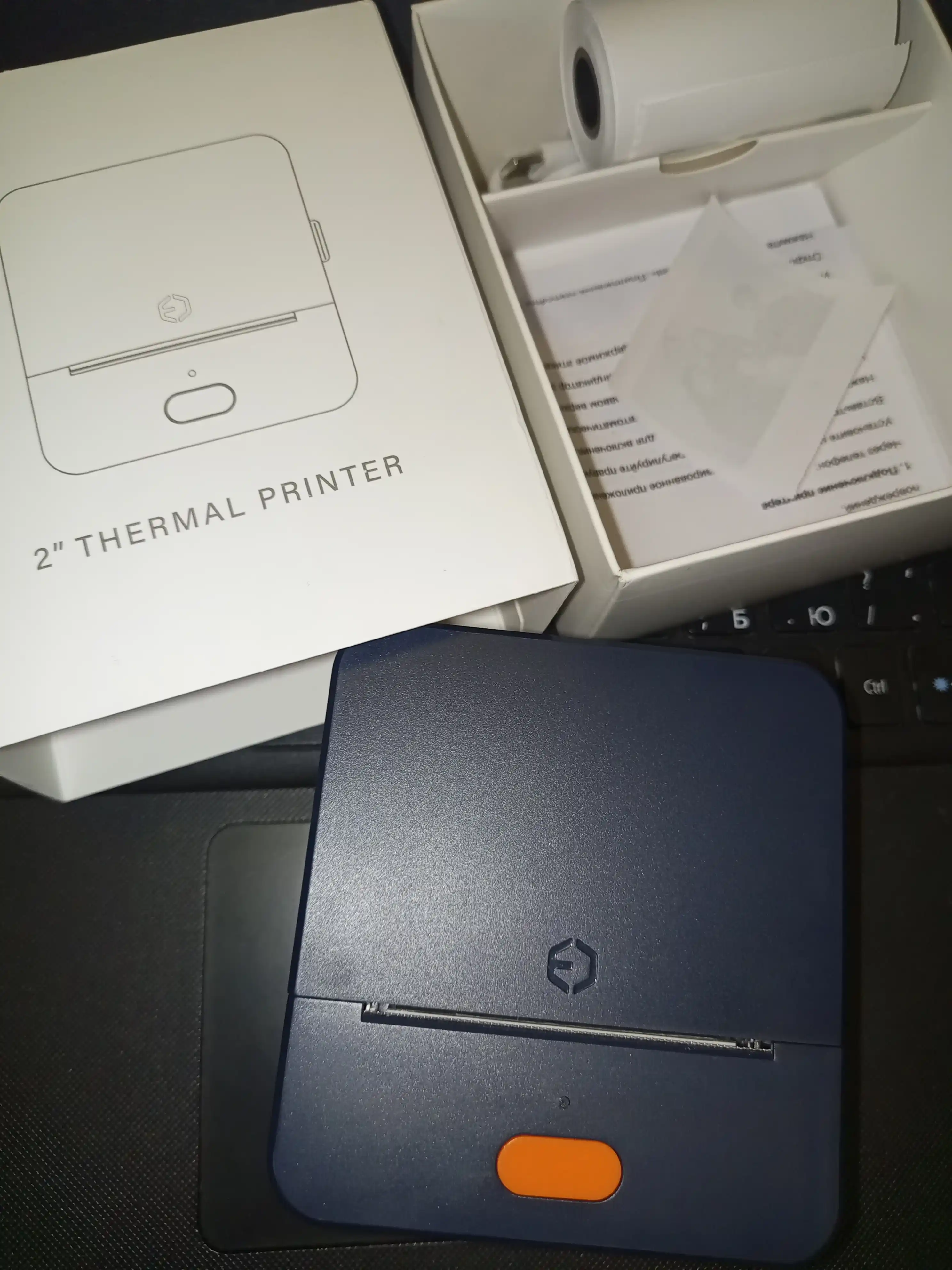 Yorliq, chek va markirovka uchun portativ termoprinter, 50 mm, USB + Bluetooth