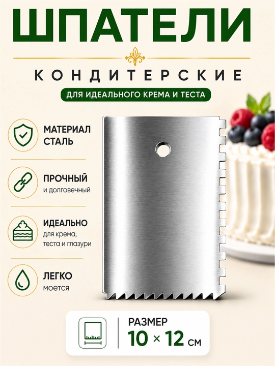 Кондитерский шпатель, для выравнивания торта - 
