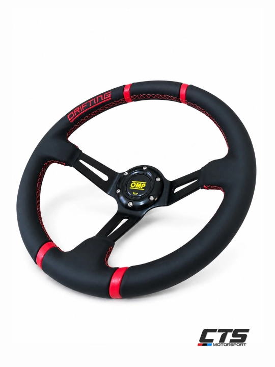 Drift va avtomobil tyuningi uchun universal sport rul, chiqarilgan, teri qoplamali, 350 mm