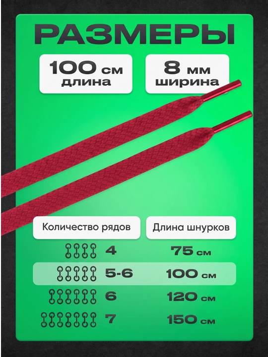 Шнурки для кроссовок, обуви и спортивной одежды, 100 см