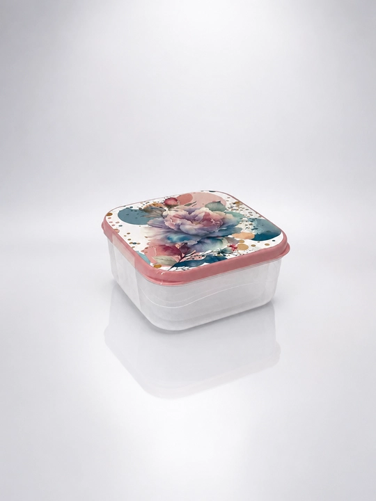 Комплект контейнеров для продуктов, с крышками, с декором, 3, 4, 5, 6 шт