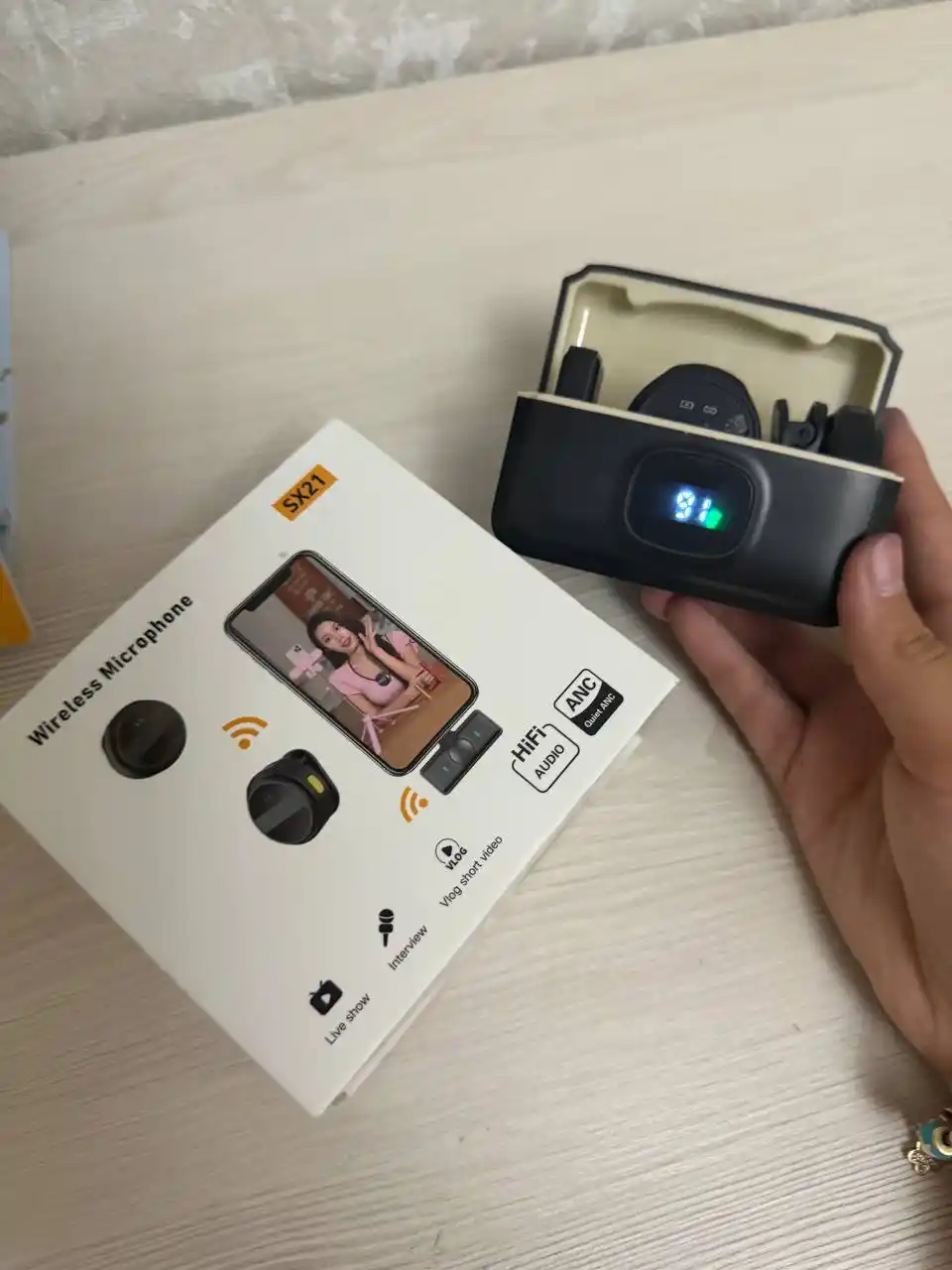 Simsiz petlichka mikrofon telefon uchun, iPhone va Android uchun, AAA