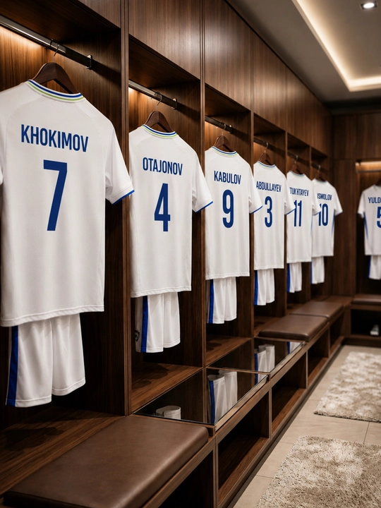 Футбольная форма сборной Узбекистана 2026 (UFA) – комплект футболка и шорты