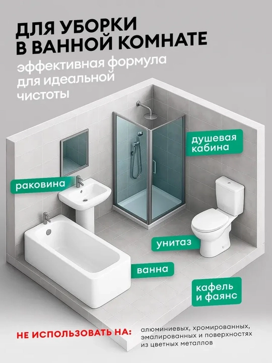 GRASS WC-GEL santexnika tozalash vositasi, 1500 ml