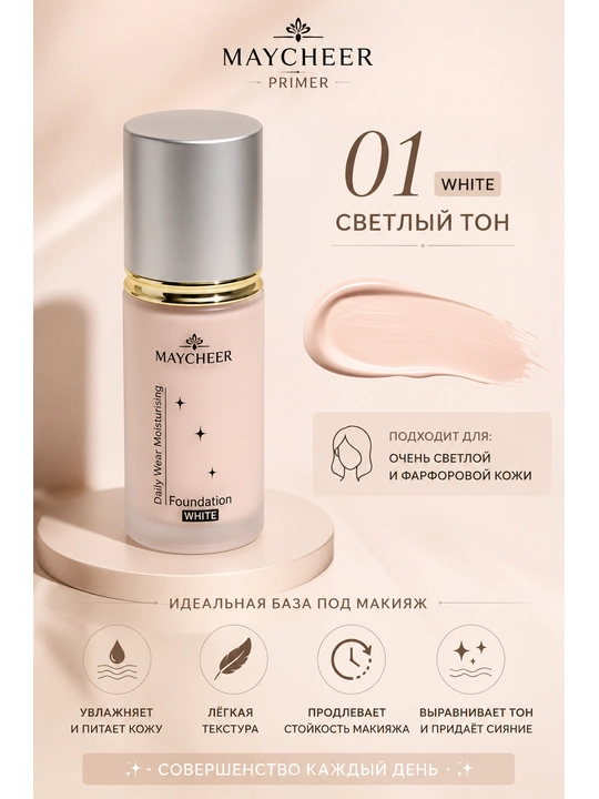 Praymer, Maycheer professional bo'yanish bazasi, namlovchi suyuqlik bazasi, 45 ml - 