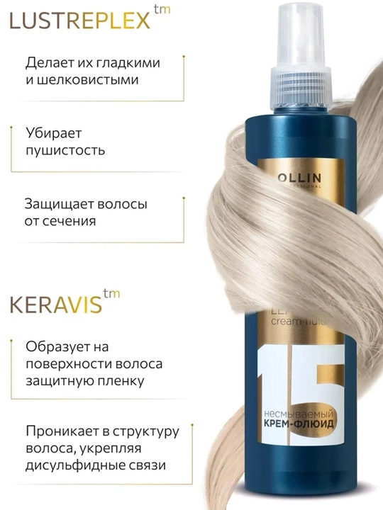 OLLIN PERFECT HAIR, 15 в 1 — несмываемый крем-спрей для волос