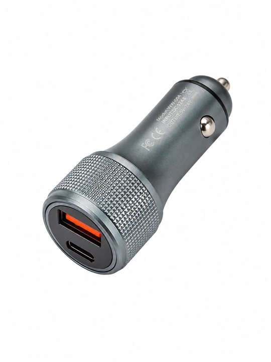 Автомобильная быстрая зарядка, USB-A + Type-C, 100 Вт