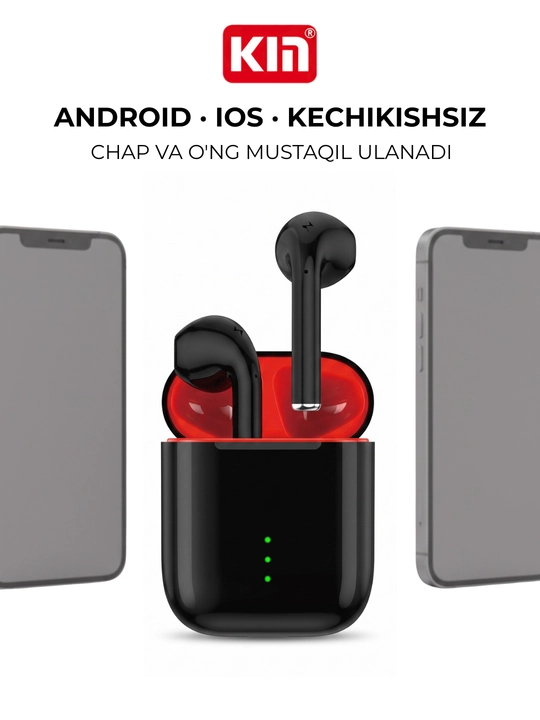 Simsiz quloqchin naushnik KIN KL68 TWS Bluetooth mikrofonli sensorli keysli