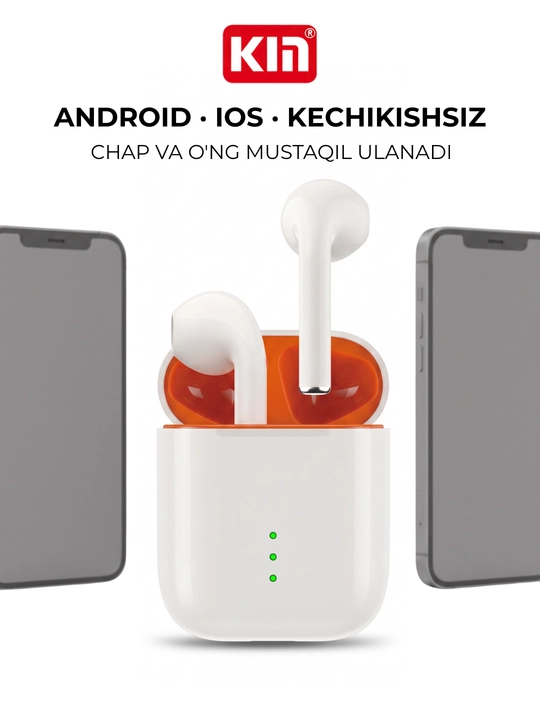 Simsiz quloqchin naushnik KIN KL68 TWS Bluetooth mikrofonli sensorli keysli