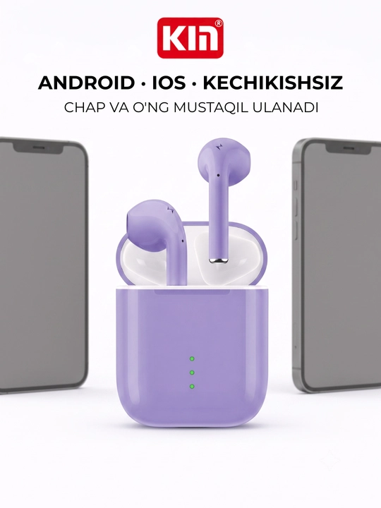 Simsiz quloqchin naushnik KIN KL68 TWS Bluetooth mikrofonli sensorli keysli