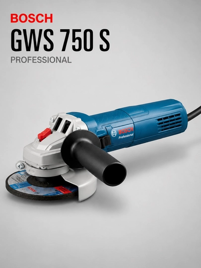 Угловая шлифмашина с регулировкой скорости Bosch GWS 750 S Professional - 