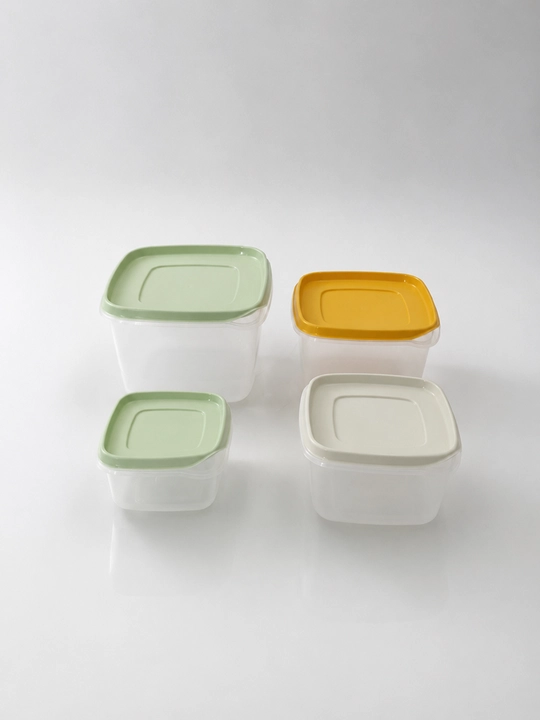 Комплект контейнеров для продуктов, с крышками, с декором, 3, 4, 5, 6 шт