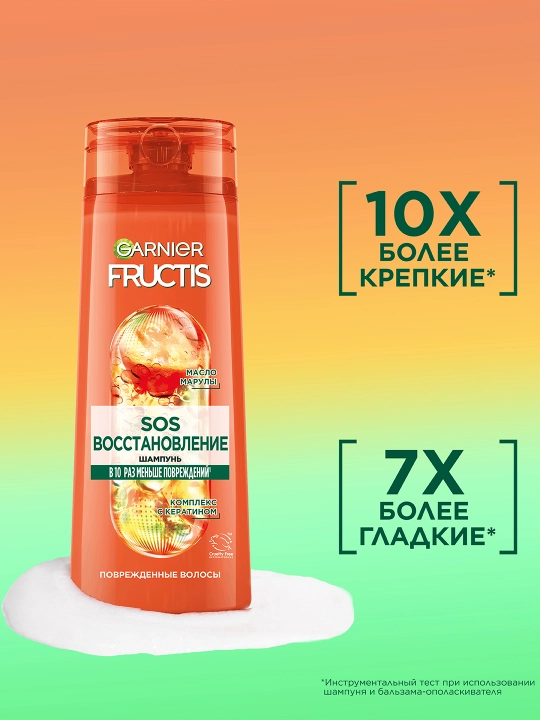 Garnier Шампунь для волос Fructis SOS Восстановление для поврежденных волос, 400 мл