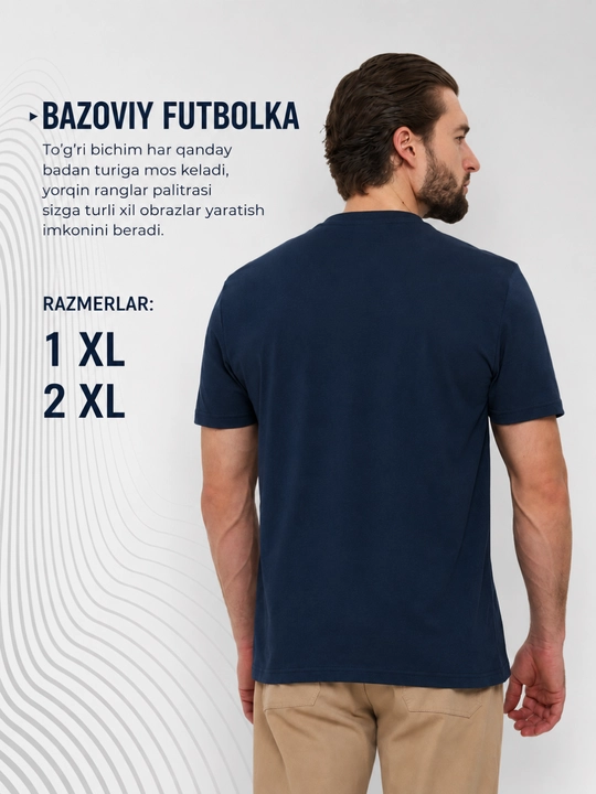 Erkaklar uchun futbolka, 100% paxta 