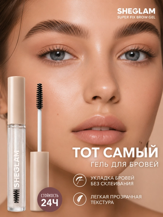 SHEGLAM - laminatsiya effektiga ega shaffof qosh geli, 24 soat davomida qotirib qo‘yiladi