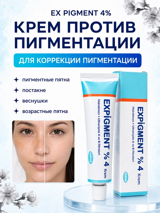 Крем Expigment 4% против пигментации и постакне 20 г - 