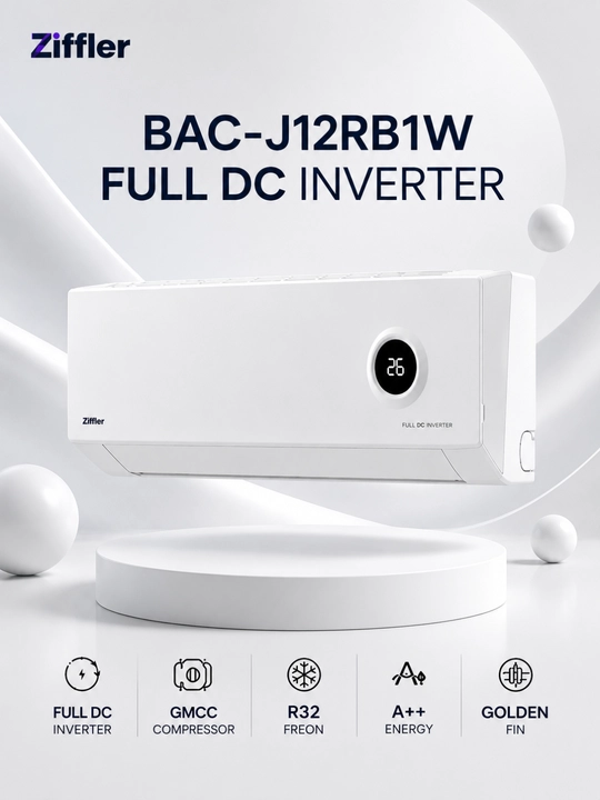 Konditsioner Ziffler J12RB1W Full DC Inverter, 12 BTU, GMCC kompressor, R32, A++,
