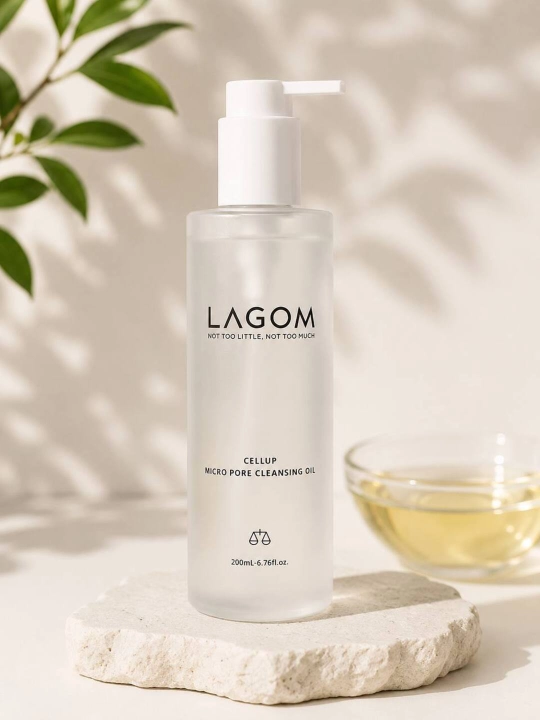 LAGOM Cellup Micro Pore Cleansing Oil g‘ovaklarni chuqur tozalash uchun gidrofil moy, 200 ml