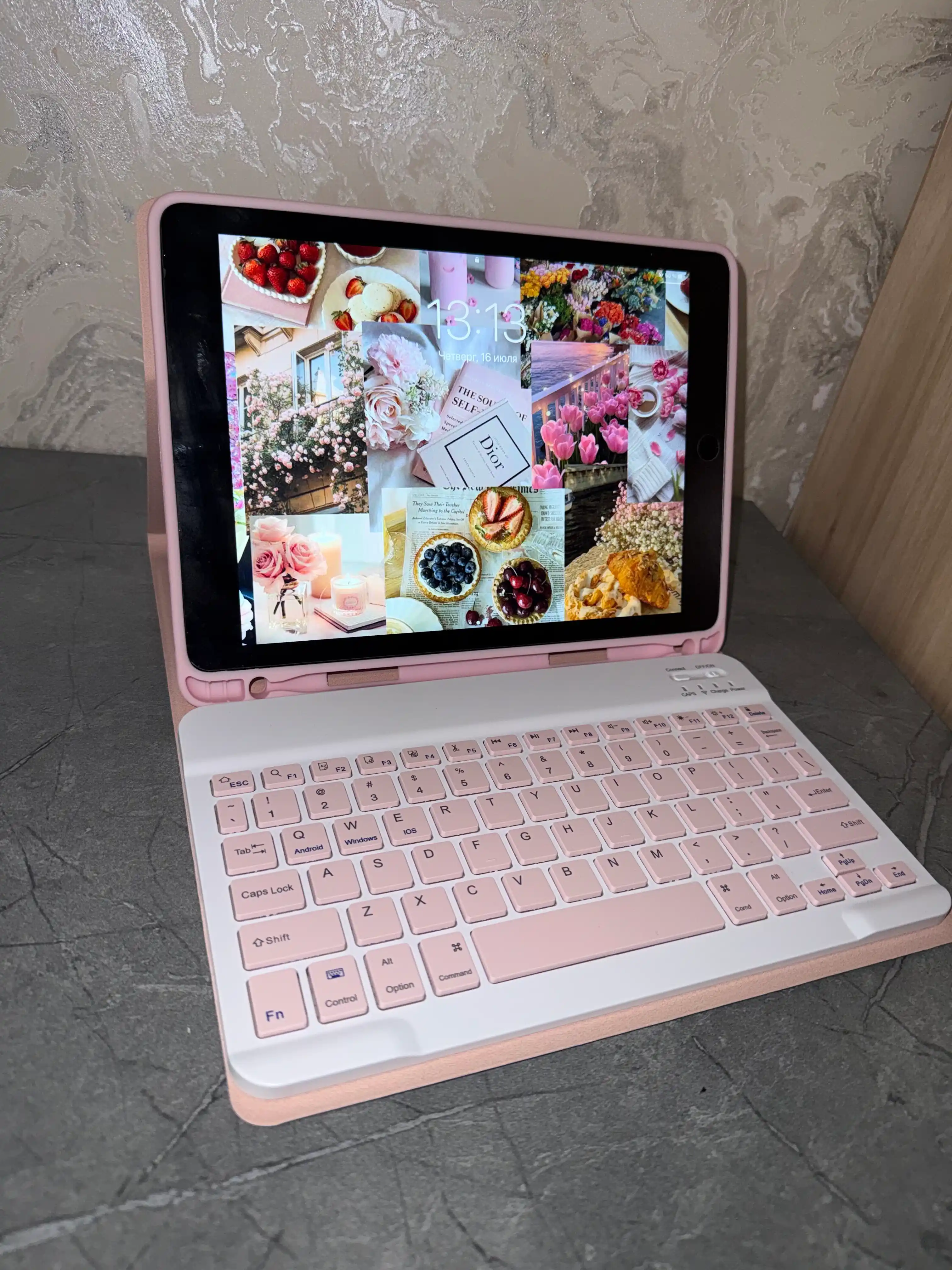 Чехол со съемной Bluetooth-клавиатурой и слотом для стилуса, для разных моделей iPad