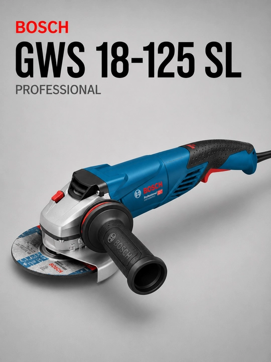 Угловая шлифмашина с регулировкой скорости Bosch GWS 18-125 SL  - 