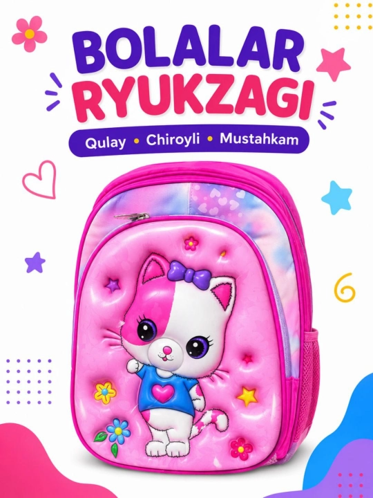 Bolalar uchun, qiziqarli hayvoncha rasmli 3D sumka ryukzaklar - 