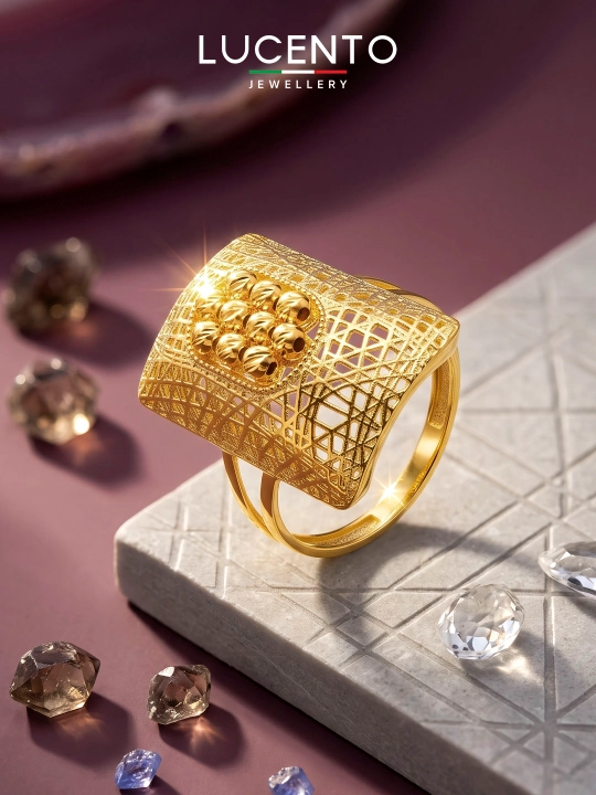 Кольцо LUCENTO JEWELLERY из золота 585 пробы
