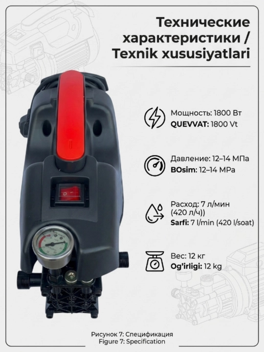 Мойка автомобиля, мойка авто, мойка высокого давления, 1800W/2200W