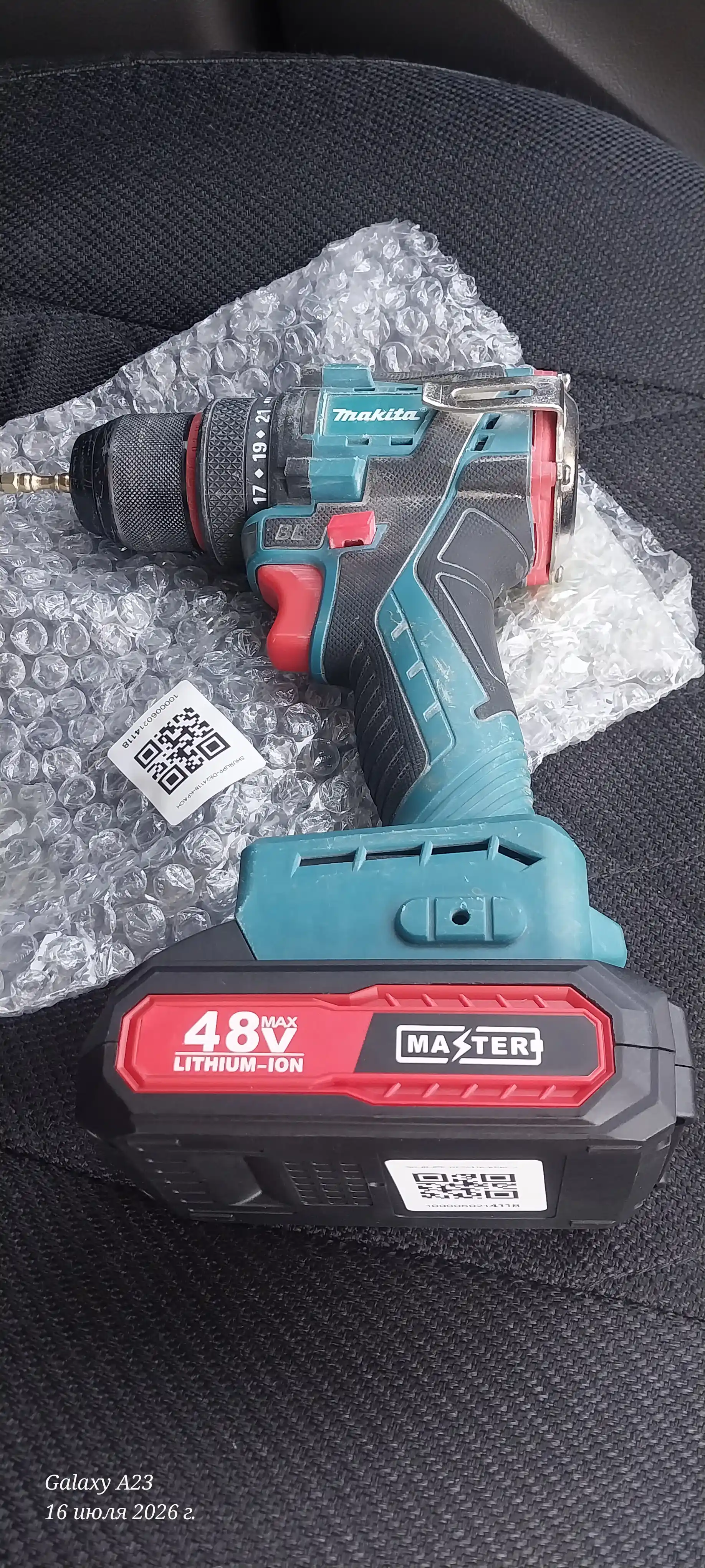 Shurupovert va lazer uchun batareyka 21V, 36V, 48V, 98V