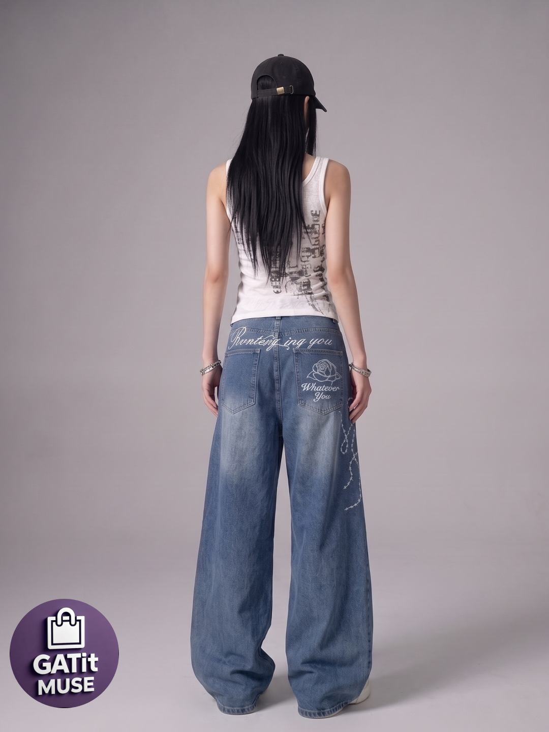 Ayollar baggy jinsi shimlari, keng Y2K, katta o‘lchamli, quvurli
