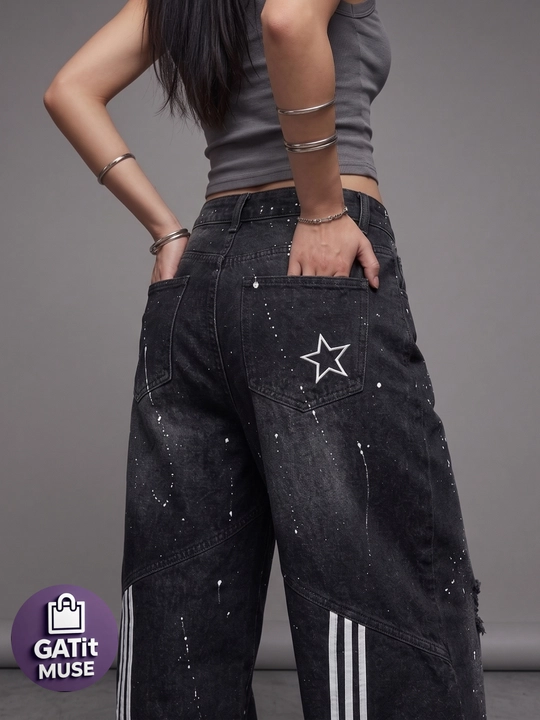 Ayollar baggy jinsi shimlari, keng Y2K, katta o‘lchamli, quvurli