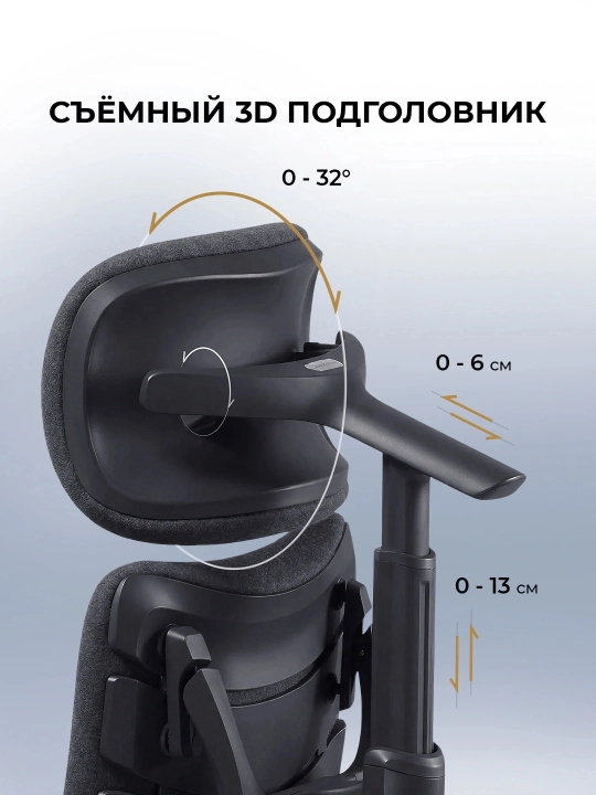 Офисное кресло эргономичное LiberNovo Omni / массаж спины / 4D-подлокотник