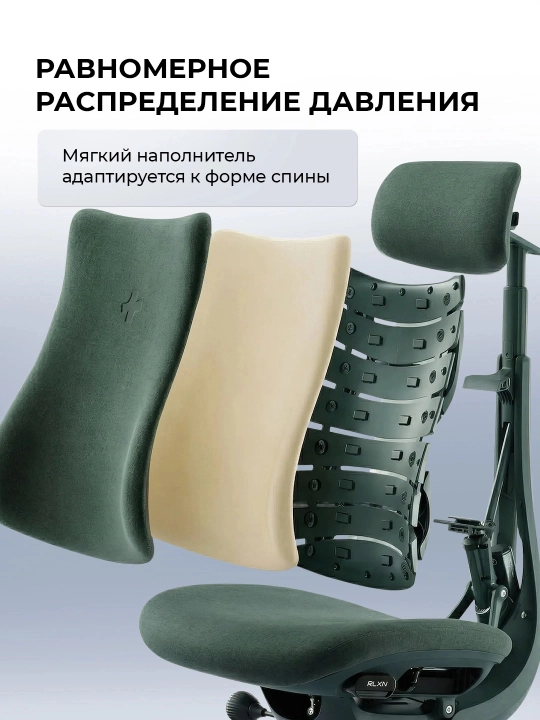 Офисное кресло эргономичное LiberNovo Omni / массаж спины / 4D-подлокотник